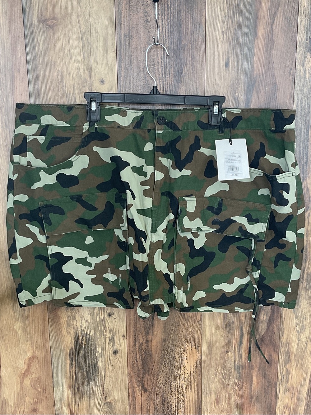 KBB by Kahlana Camo Utility Cargo Skort 22 NWT